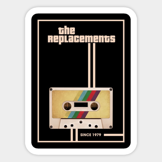 The Replacements Music Retro Cassette Tape Sticker by Computer Science